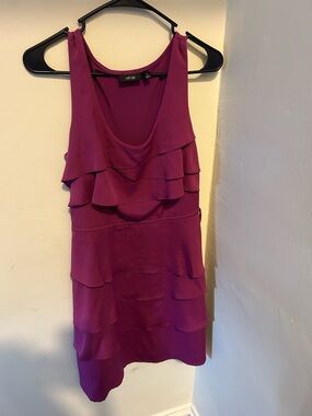 Apt. 9 Women's Magenta Tiered Ruffle Tank
